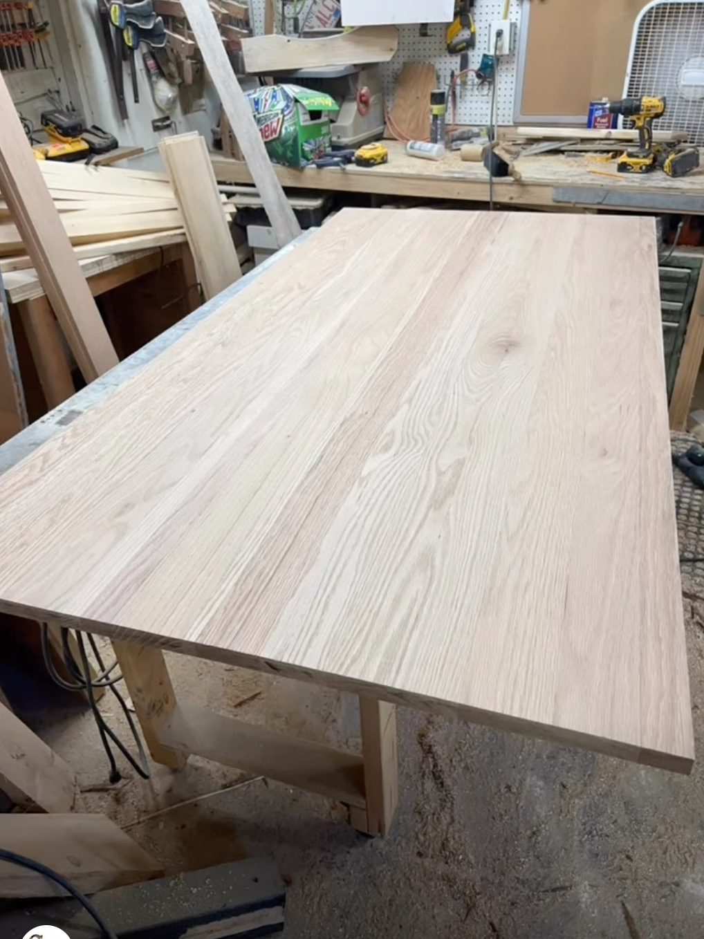 Eric Shorey working at the bench in his Milford woodworking shop